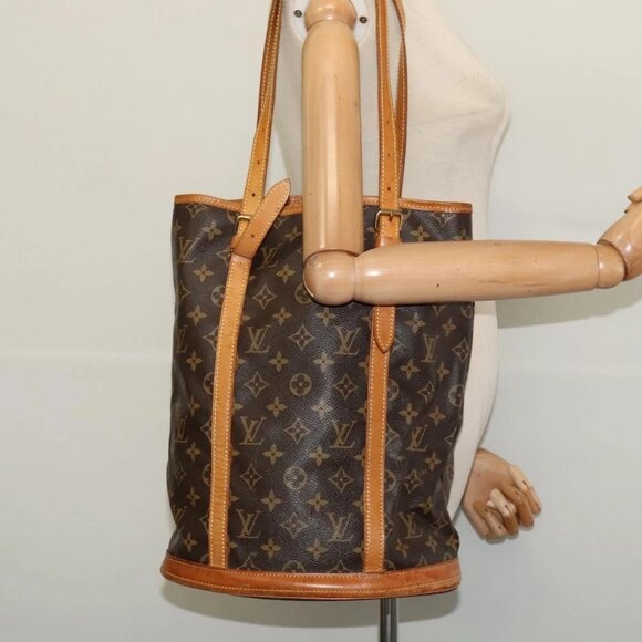 LOUIS VUITTON Monogram Bucket GM Shoulder Bag M42236 LV Auth 139551 - Picture 1 of 15